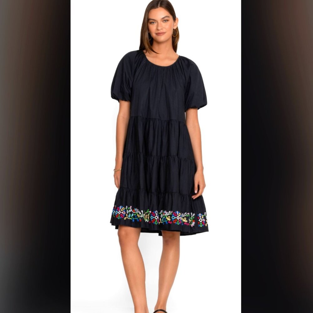 NWT Johnny Was Jade Amanza Eyelit Mini Dress Sz S